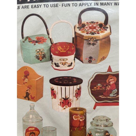 Vintage 1970s Meyercord Ardy Decal Set Grandpa Grandma Country Decor Homey Farm - Picture 8 of 9